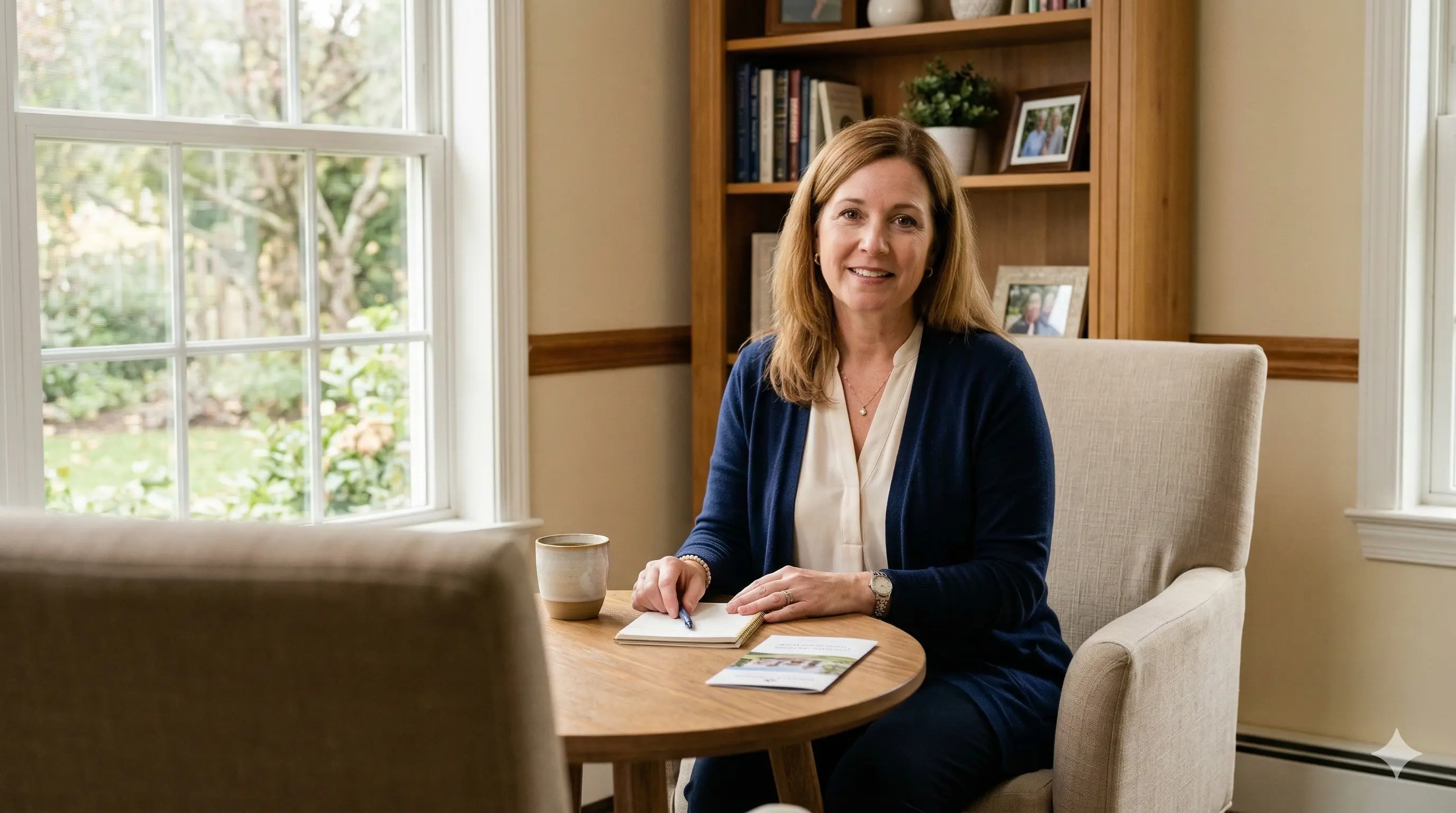 Warm senior living admissions office
